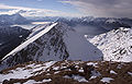 Blick in Richtung Südwest auf den Bischof (2033 m) vom Krottenkopf (2086 m)