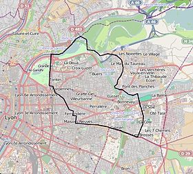 Voir sur la carte administrative de Villeurbanne