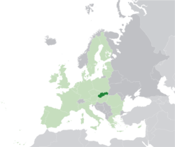 Location of Slovakia