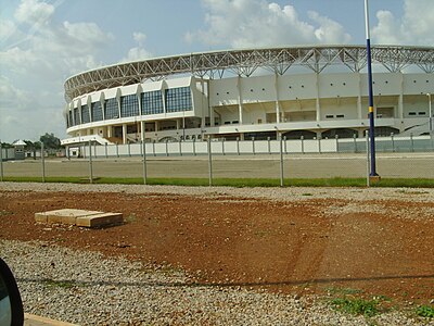 Outside the stadium