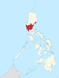 Mapa ning Filipinas ampong Kalibudtarang Luzon ilage