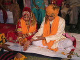 J-12. Description: A Rajput Hindu marriage ceremony.