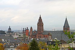 Mainz Old Town view from the citadel (2003)