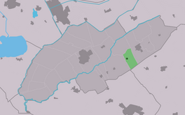 Lokaasje Finkegea (grien) yn de gemeente Weststellingwerf