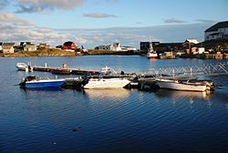 View of the village harbour