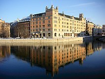 Strömgatan från väster med Rosenbad.