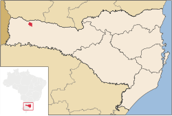 Localização de São Bernardino em Santa Catarina