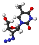 Chemical structure of zidovudine