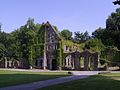 2009 : une partie de l'ancienne abbaye de Villers-la-Ville en ruines.