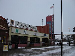 Den nya stationen i Arboga