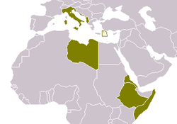 Location of Italian Colonial Empire