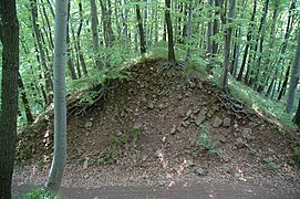 Intersection of the remains of the large wall