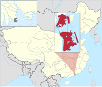 Carte de localisation de Macao en Chine.