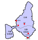 Map of Muallim District, Perak 霹雳州慕亚林县地图