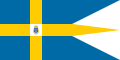 Royal standard of Sweden with the lesser coat of arms, used by princes and princesses of Sweden