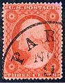 Image 13The first officially perforated United States stamp (1857) (from Postage stamp)