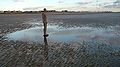 One of the figures on Crosby Beach.