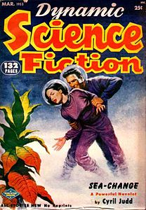 Sea-Change (1953), portada del segundo número de Dynamic Science Fiction.