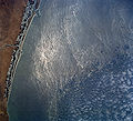 Ocean waves off the coast of Mexico imaged from orbit.