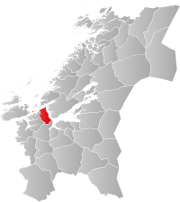 Kart som viser Agdenes kommune.