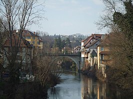 Brug over de Guiers tussen de departementen Isère en Savoie