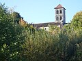 Le clocher roman de l'église Saint-Brice