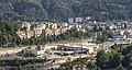 The Italy-Switzerland border is an internal Schengen border, but as seen at this border crossing at Chiasso, there are border control facilities since Switzerland maintains its own customs and tax area.