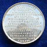 1851 medal The Crystal Palace in London by Allen & Moore, reverse