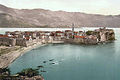 Stari Grad de Budva sur poŝtkarto de 1900.