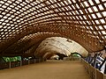 Multihalle in Mannheim, Gitterschale aus Holz, u. a. von Frei Otto