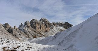 Teile der Aferer Geisler – der höchste Berggipfel ist der Tullen