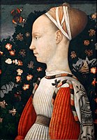 Pisanello, Portret van een prinses, mogelijk Ginevra d'Este, ca. 1439–1440, Louvre, Parijs