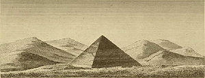 Die Pyramide von Athribis. Kupferstich aus der Description de l'Egypte (1823)