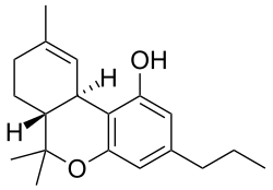 Strukturformel von Tetrahydrocannabivarin