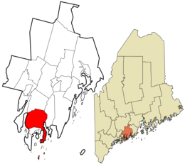 Location in Lincoln County and the state of Maine.