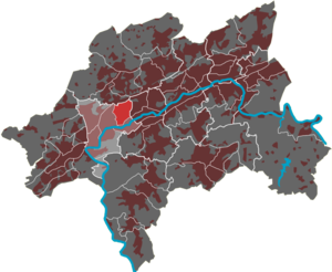 Lage des Briller Viertels in Wuppertal