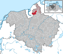 Läget för kommunen Bentwisch i Landkreis Rostock