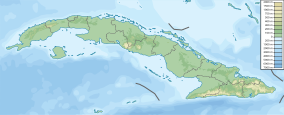 Map showing the location of Jardines de la Reina