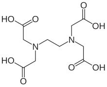 Structuurformule van ethyleendiaminetetra-azijnzuur