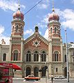 Suuri synagoga (Velká synagoga) Plzeňissä.