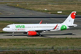 Een Airbus A320 van VivaAerobus