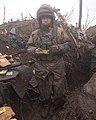 Ukrainischer Soldat bei Bachmut, November 2022