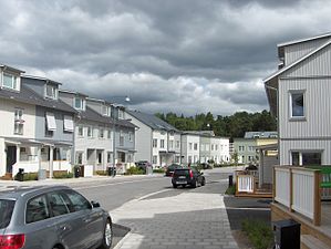 Vinthundsgatan i Brotorp, Sundbybergsdelen av Järvastaden, juli 2011.