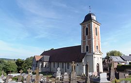 The church in Le Mesnil-sur-Blangy