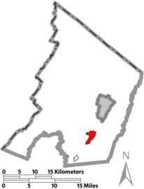 Map of Frederick County, Virginia with Stephens City highlighted, done as a request.