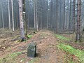 Old boundary stone one the Limes border wall of the Roman Empire