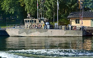 HMS Skifteskär vid Skeppsholmen i Stockholm, september 2013.