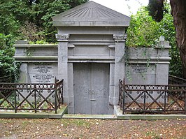 Het mausoleum van de familie Van Wageningen-Romein uit 1895 of 1905.