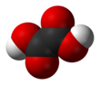 Space-filling model of oxalic acid