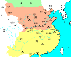 南斉・蕭斉の位置